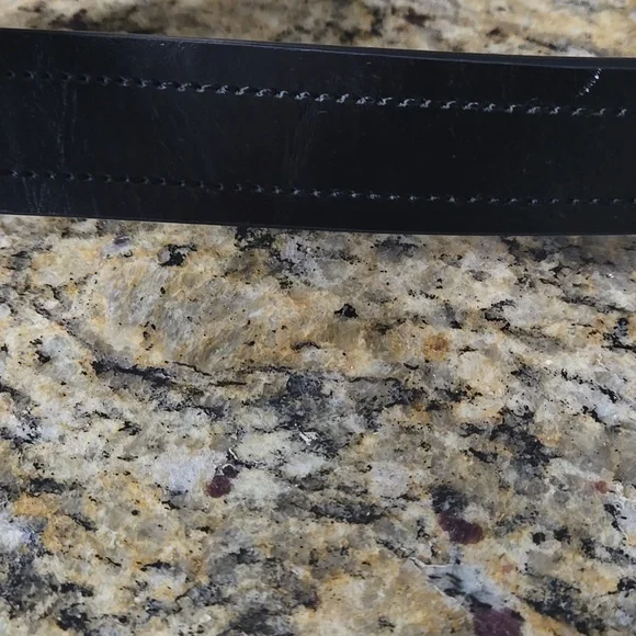Levi’s Mens Black Belt Silver Buckle Classic Everyday Medium 34 36 - Picture 3 of 5
